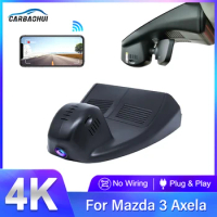 4K Car DVR Dash Cam Front and Rear Camera Driving Recorder for Mazda 3 Mazda3 Axela 2019 2020 2021 2022 Plug and Play DashCam