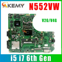 Mainboard For ASUS VivoBook Pro N552 N552VW N552V N552VX Laptop Motherboard i5 i7 6th Gen GTX950M GTX960M V2G/V4G