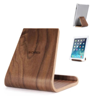 High Quality Wood Anti-Slip Universal Phone Tablet Stand Holder for iPhone iPad Samsung Original Wood Mobile Phone Stand
