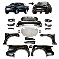 Auto Car Front Bumper Grille Wide Face Facelift Conversion Body Kit Bodykit for Ford Ranger T7 T8 Upgrade To Raptor 2016-2019