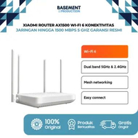 Xiaomi Router AX1500 Wi-Fi 6 Konektivitas Jaringan hingga 1500 Mbps 5 GHz Garansi Resmi