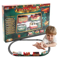Electric Train Set Christmas Railway Kits With Train Tracks Christmas Car Track Puzzle Play Set Classic Toy Train Set Gifts For