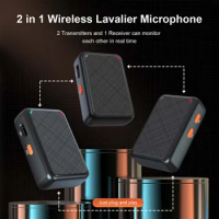 Wireless Lavalier Microphone Portable Audio Video Recording Lapel Mic IPhone Android Camera Vlog YouTube Karaoke Home System
