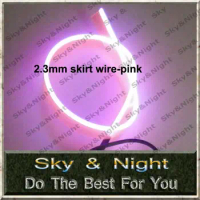 Free shipping el glowing/flexible wire with welt 100Meter pink without inverter