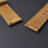 Spot Crazy Horse Leather Watch Strap Smart Quick Release Watch Strap Matte Leather Watch Strap Soft 20/22m