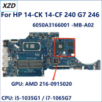 GRANGER6-6050A3166001-MB-A02 For HP 14-CK 14-CF 240 G7 246 Laptop Motherboard CPU: I5-1035G1 I7-1065G7 GPU-AMD DDR4 100% Test OK