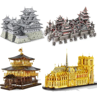 Piececool Model Building Kits Notre-Dame of Paris Himeji-jo Construction Series 3D Puzzles Metal DIY