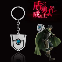 Anime The Rising of the Shield Hero Keychain Naofumi Iwatani Shield Pendant Keyring for Men Cosplay Jewelry