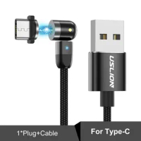 Black Micro Type-C Lightning USB Cable