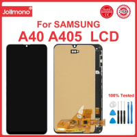 Super AMOLED A40 Display Screen, For Samsung Galaxy A40 A405 A405F A405S LCD Display Digital Touch Screen with Frame Replacement