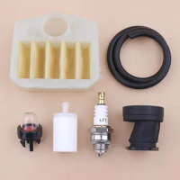 Air Fuel Filter Line Intake Manifold Kit For Husqvarna 340 345 350 353 346XP Primer Bulb Spark Plug Chainsaw
