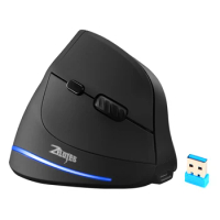 ZELOTES F-35 Wireless Rechargeable 2400 DPI Adjustable Optical Vertical Mouse