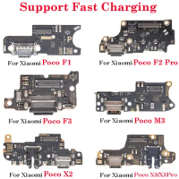 Brand USB Charger Charging Port Dock Connector Microphone Board Flex Cable For Xiaomi PocoPhone Poco F1 F2 Pro M3 F3 X2 X3 Pro