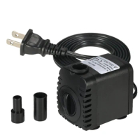 Water Pump for Aquarium 600L/H 8W Tabletop Fountains Pond Water Gardens and Hydroponic Systems with 2 Nozzles