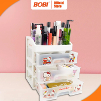 Rak Kosmetik 3 Tingkat Susun serbaguna Merk Bobi + Free Sticker Random Plastik - Kado