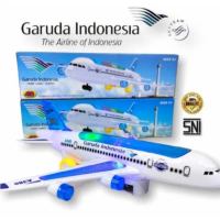 Mainan pesawat Lion air Figurin Pesawat terbang dengan lampu mainan pesawat garuda airbus a380