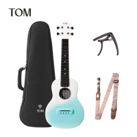 TOM M1 Concert Ukulele Carbon Fiber Ukelele Beginner Kit String Hawaii Mini Guitar with Case Strap finger style Instruments