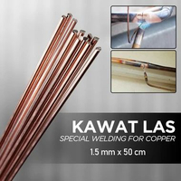 [PACK] Kawat Las Tembaga 1.5mm x 50cm Welding Fosfor Copper Perak NVM-15
