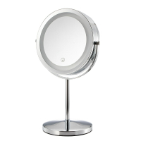 歐式臺式鏡子充電高清梳妝鏡便捷移動led化妝鏡帶燈鏡美容鏡【四季小屋】