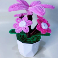 Bunga Lily, Pot Bunga Hiasan, Hiasan Meja, Hiasan Mobil, Hiasan Lemari, Cantik