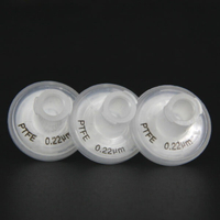 《Labfil》 PTFE  針筒過濾器  疏水(雙層膜)【100個/盒】 直徑13mm 孔徑0.22μm  實驗儀器/ 小飛碟