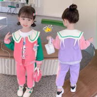 Setelan Jaket Kelinci untuk Anak Perempuan Usia 5-6 Tahun (Lilac) - Fashion