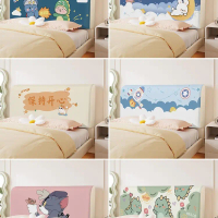 New style soft bed head cover, cute cartoon children's bed head cover, dustproof cover, transforms a