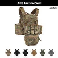 OphidianTac ARC Tactical Vest MOLLE System Quick Release Buckle Elastic Triple MAG Pouch Hunting Vest Airsoft Paintball Gear