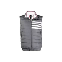 Jaket Winter Thom Browne 4-Bar Goose Down Padded Nylon Vest Medium Grey 1 Grey