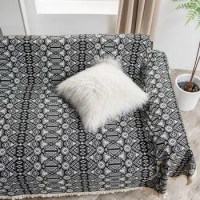 Farmhouse Couch Cover Vintage Farmhouse Furniture Protector Sofa Cover with Exquisite Pattern for L Shape Couch for Universal