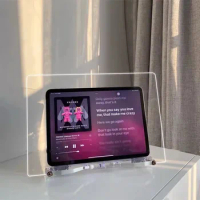 Multifunctional Tablet Stand Transparent Acrylic Holder For MacBook iPad Adjustable Reading Bookshelf 180 Degree Tablet Support