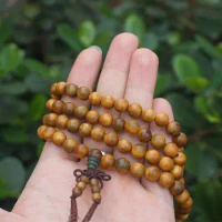8mm Natural Nepal Sandalwood Wooden Loose Mala 108 Beads Buddhism Mala Prayer Bracelet or Necklace