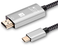 【日本代購】USB Type C to HDMI 替換電纜 USB3.1 Type C Thunderbolt 3 to 4K高解析度視頻輸出 1.8米電纜