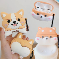 For Airpods Pro 3D Cute Cartoon Shiba Inu Dog Case for Apple Airpods 3 Lucky Corgi Puppy Butt Ass Wireless Earphone Cover Box