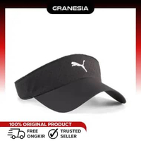 Puma EVERYDAY RUNNING Visor Unisex Running Caps | Topi Olahraga Golf Pria Wanita Black