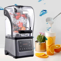 Blender Commercial Milk Tea Shop Silent Smoothie Machine With Cover Multifunctional Broken Juicer Ice Crusher