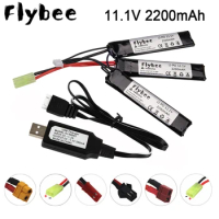 11.1V 2200mAh battery with charger 3S Water Gun Battery Split connection for Mini Airsoft BB Air Pistol Electric RC Toys Parts