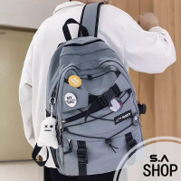 (MYBAG) Tas Ransel Backpack Pria Wanita Fashion Bahan Kanvas Tas Sekolah Tas Punggung Pria Kekinian 