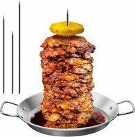 Al Pastor Gyro Plate With Skewer Stainless Baking Steel Shawarma hineWith 3 Removable Spikes(8β/10"/