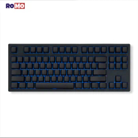 Fl·Esports 87 Keys Mk870 Pure Black Side Engraved Mechanical Keyboard Compatible with multiple devices Gaming Keyboard