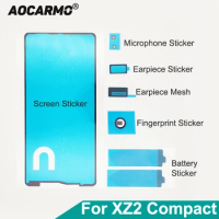 Aocarmo For Sony Xperia XZ2 Compact Mini XZ2C H8324 LCD Screen Display Adhesive Ear Speaker Mesh Battery Sticker Full Set