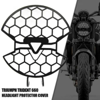 NEW For Trident 660 2021 2022 Front Headlight Grille Cover Protector Motorcycle Accessories Black For TRIDENT660 For trident660