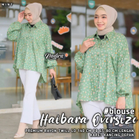 Kemeja Super Jumbo Besar LD 140 Tunik Blouse Oversize Muat Bb 100 Bahan Rayon Lembut Dingin Adem Mot