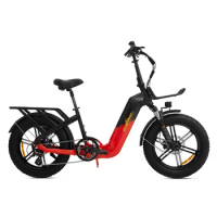 2024 Petite and friendly 20-inch step electric city bike 750W torque sensor electric folding bike 20ah shimano folding ebike