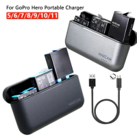 Battery Charger For GoPro 11 10 9 8 7 6 5 Smart Charging Case Battery Storage Box For Gopro Hero 10 11 9