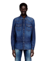 เสื้อเชิ้ตผู้ชาย D-VEGA สีน้ำเงิน