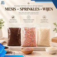 [Repack] Meses Coklat, Biji Wijen, & Sprinkle - Cocok Untuk Taburan Kue, Coklat Berkualitas, Higieni