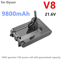 100% original 10C battery cell Dyson V8 21.6V 9800mAh battery replacement wireless V8 vacuum handheld vacuum cleaner battery