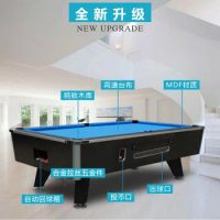 Coin billiard table, home American black eight billiards, indoor standard billiard table, game hall table