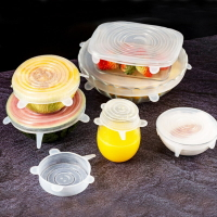 硅膠保鮮蓋六件套碗蓋密封保鮮膜萬能神奇可重復使用拉伸通用神器